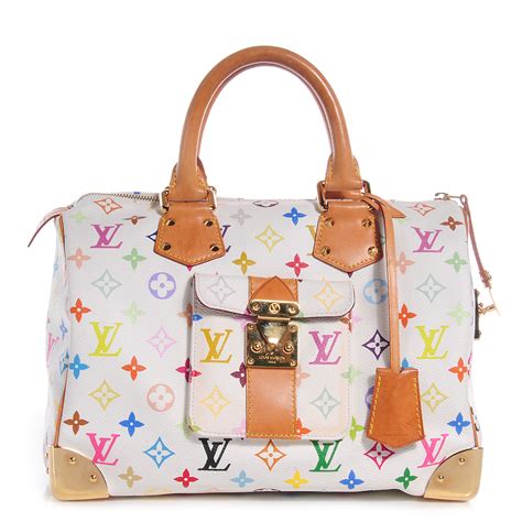 lv speedy multicolor white|louis vuitton speedy bandouiller 30.